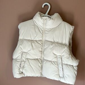 Cream Puffer Vest